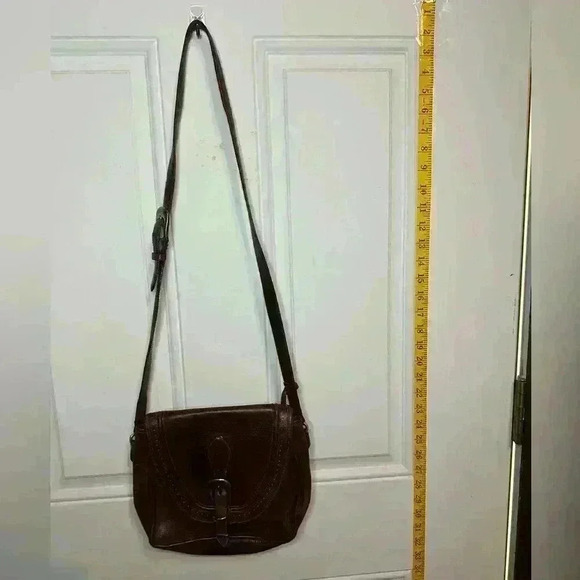 Vintage Brighton Mission Bay Flap Saddle Bag, Brown Leather - Picture 7 of 8